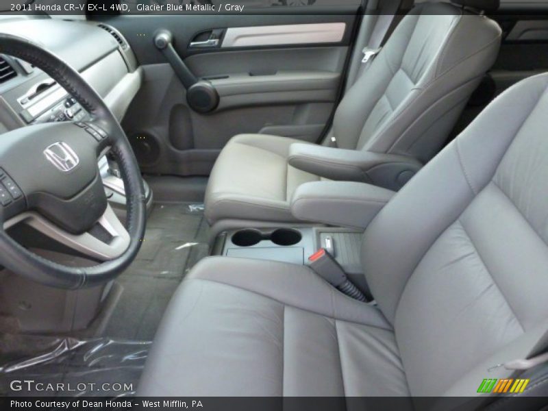 Glacier Blue Metallic / Gray 2011 Honda CR-V EX-L 4WD