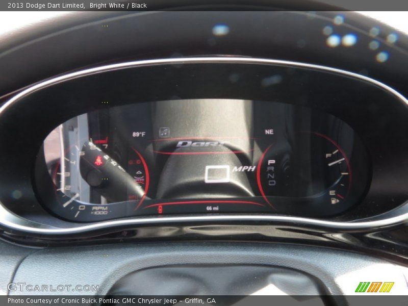 Bright White / Black 2013 Dodge Dart Limited