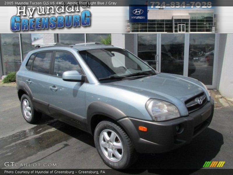 Alpine Frost Light Blue / Gray 2005 Hyundai Tucson GLS V6 4WD