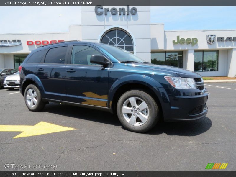 Fathom Blue Pearl / Black 2013 Dodge Journey SE