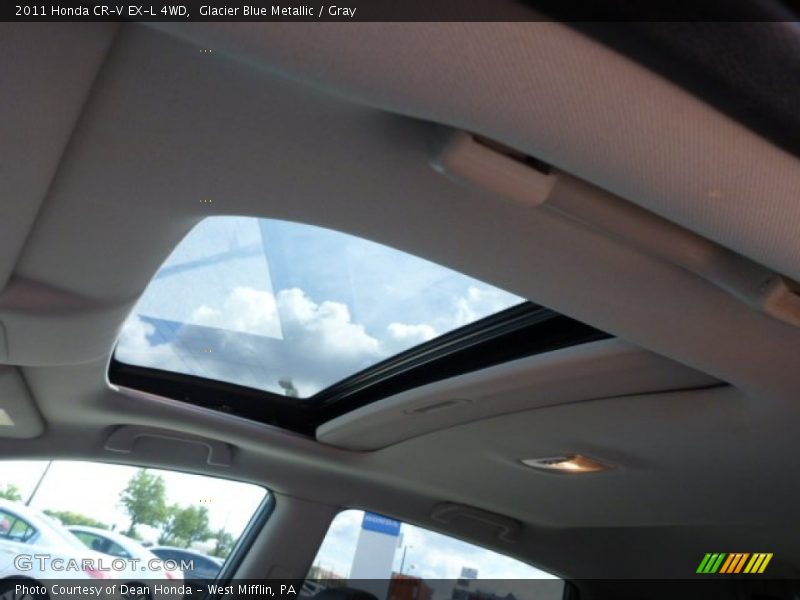 Glacier Blue Metallic / Gray 2011 Honda CR-V EX-L 4WD