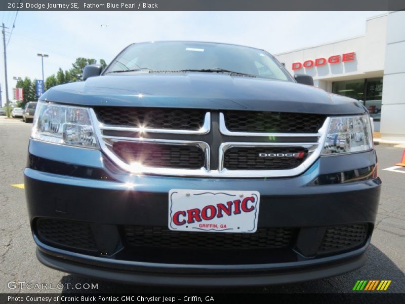 Fathom Blue Pearl / Black 2013 Dodge Journey SE
