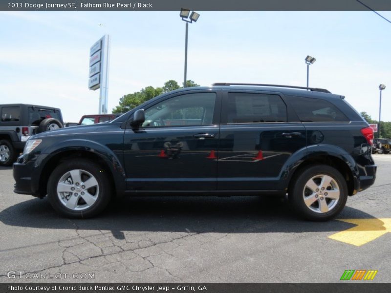 Fathom Blue Pearl / Black 2013 Dodge Journey SE