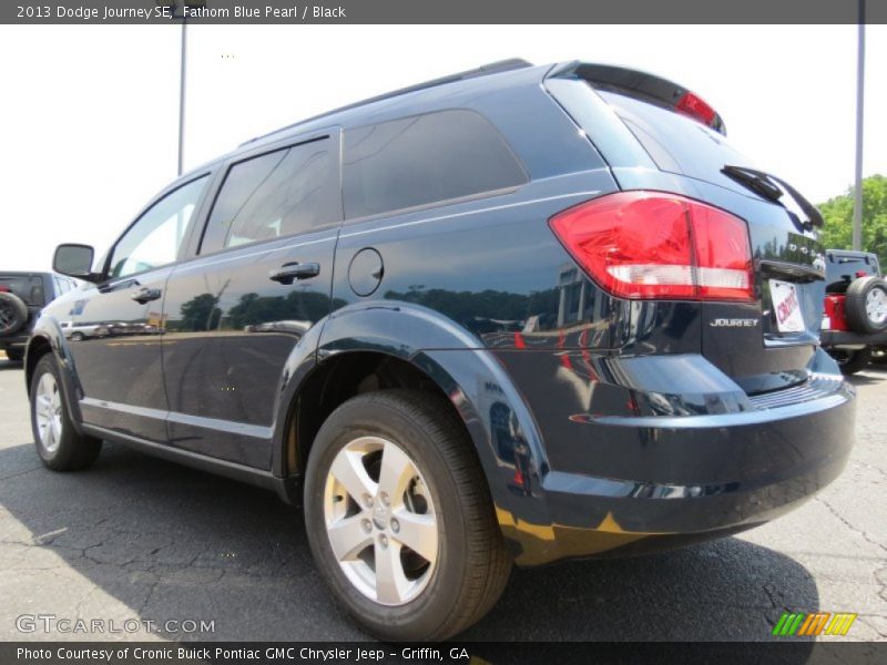 Fathom Blue Pearl / Black 2013 Dodge Journey SE