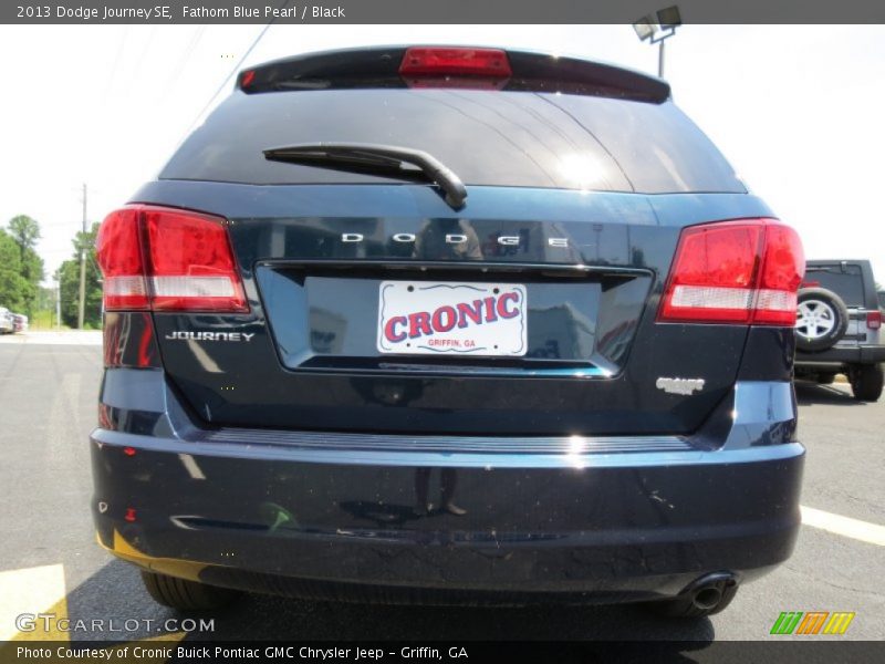 Fathom Blue Pearl / Black 2013 Dodge Journey SE