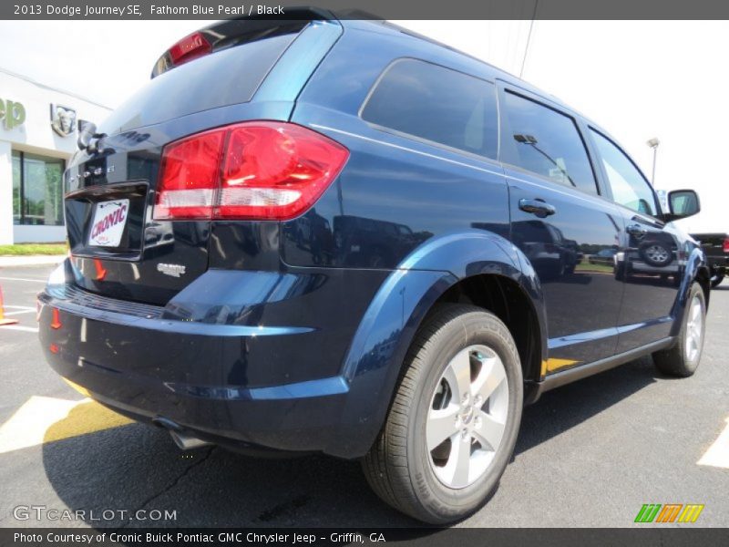 Fathom Blue Pearl / Black 2013 Dodge Journey SE
