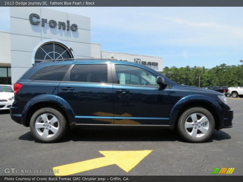 Fathom Blue Pearl / Black 2013 Dodge Journey SE