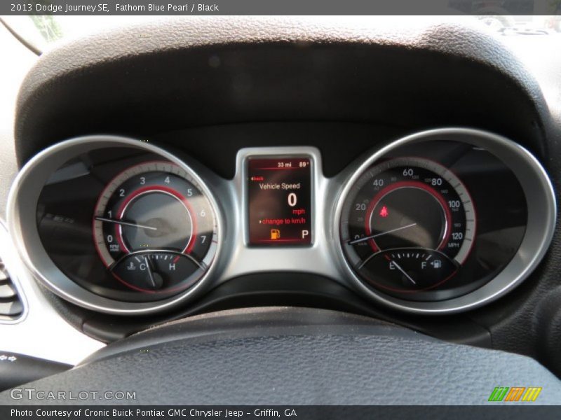 Fathom Blue Pearl / Black 2013 Dodge Journey SE