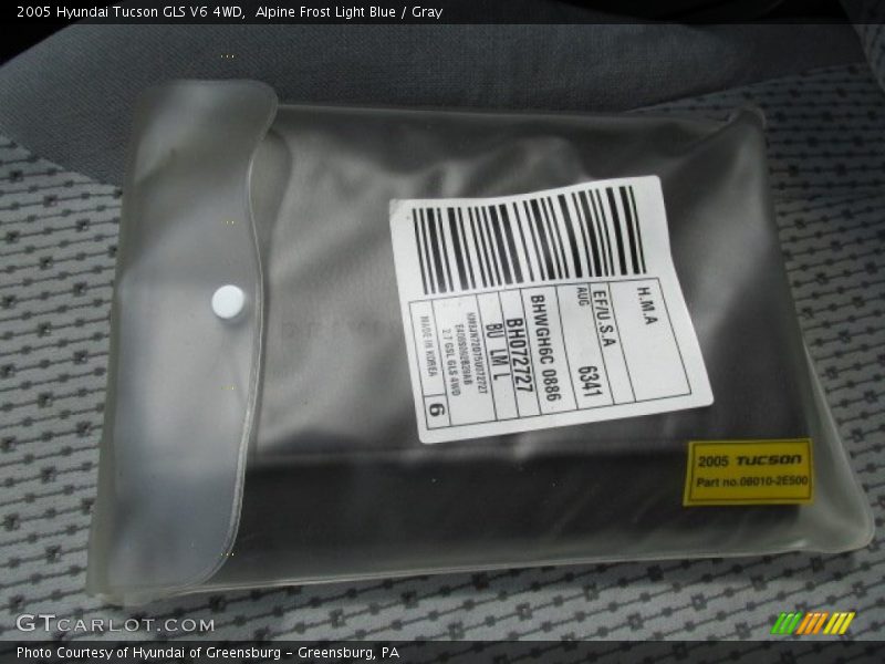 Alpine Frost Light Blue / Gray 2005 Hyundai Tucson GLS V6 4WD
