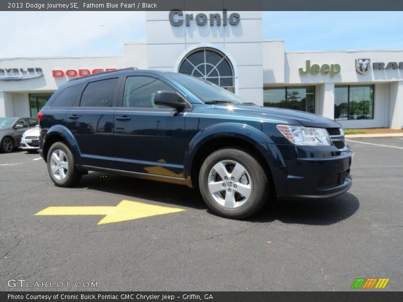 Fathom Blue Pearl / Black 2013 Dodge Journey SE