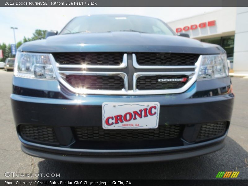 Fathom Blue Pearl / Black 2013 Dodge Journey SE