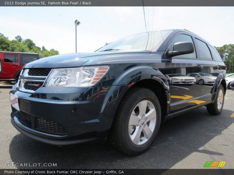 Fathom Blue Pearl / Black 2013 Dodge Journey SE
