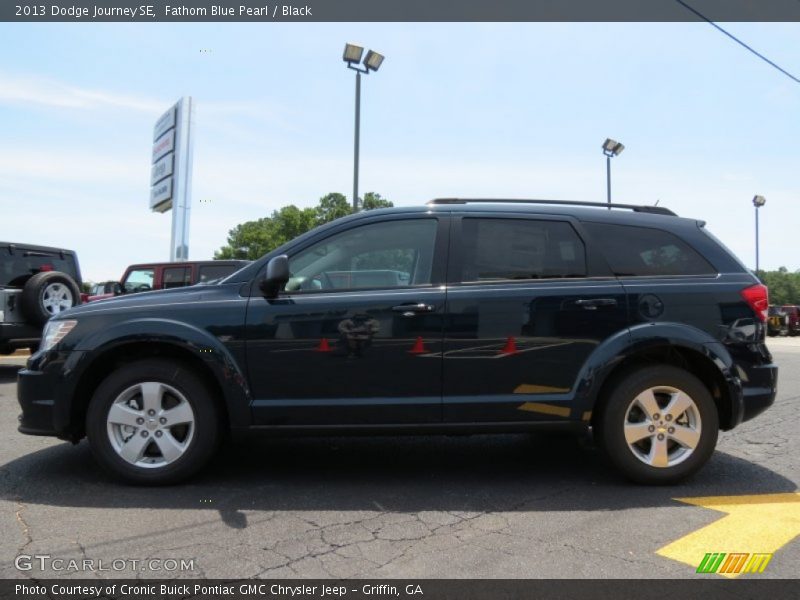 Fathom Blue Pearl / Black 2013 Dodge Journey SE