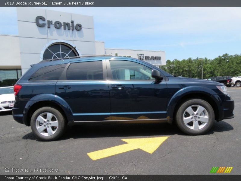 Fathom Blue Pearl / Black 2013 Dodge Journey SE