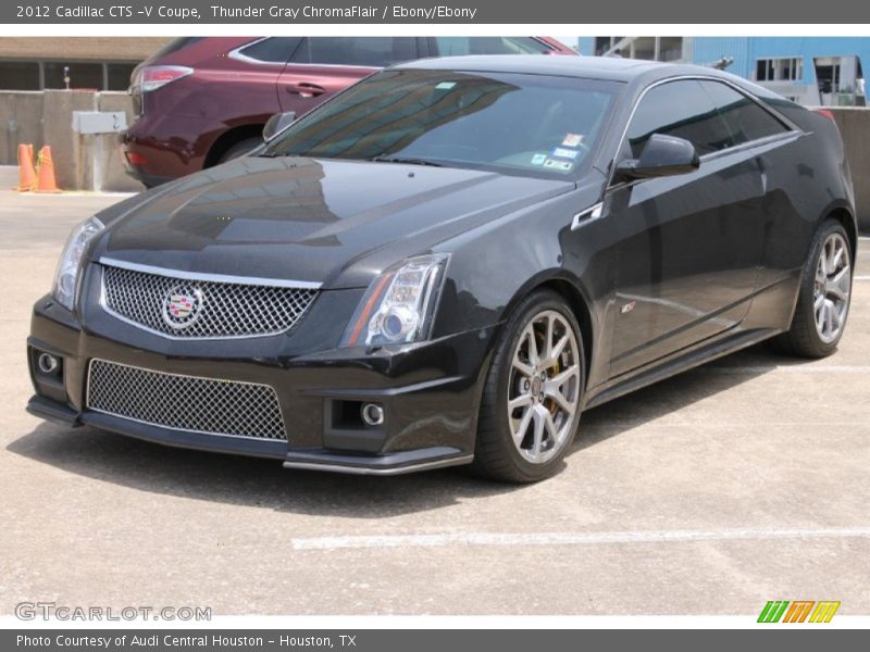 Thunder Gray ChromaFlair / Ebony/Ebony 2012 Cadillac CTS -V Coupe