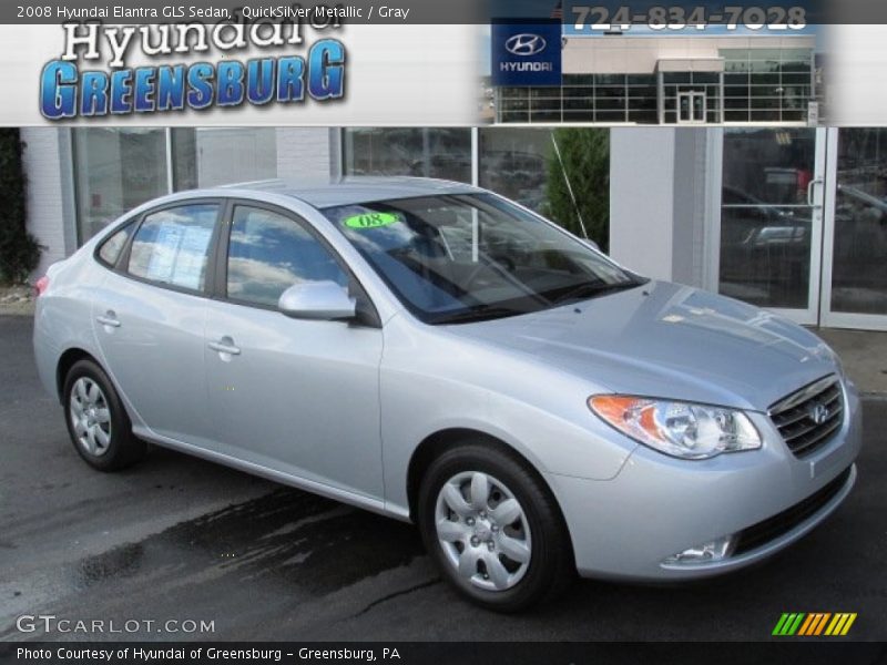 QuickSilver Metallic / Gray 2008 Hyundai Elantra GLS Sedan