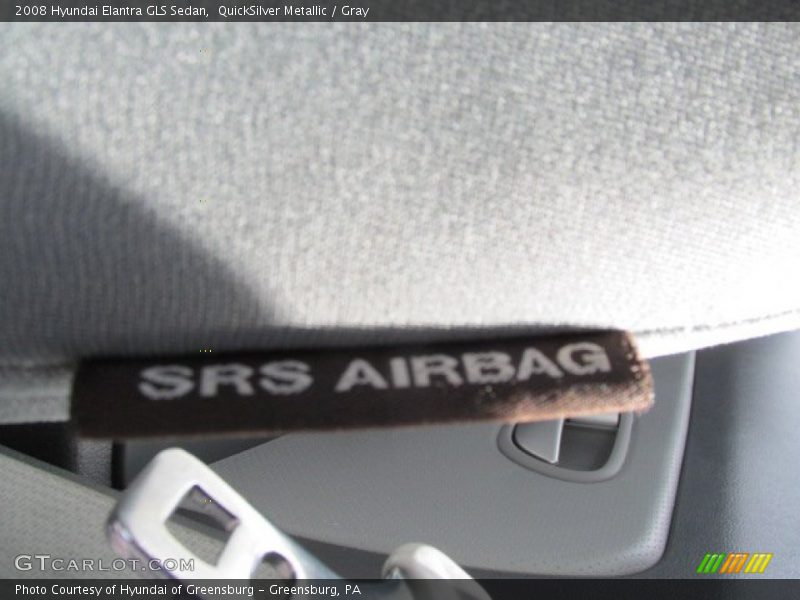 QuickSilver Metallic / Gray 2008 Hyundai Elantra GLS Sedan