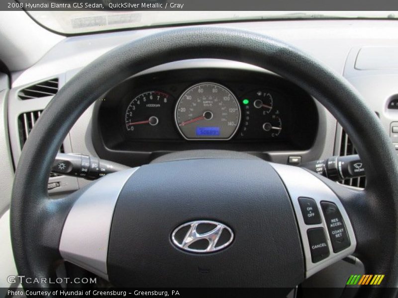 QuickSilver Metallic / Gray 2008 Hyundai Elantra GLS Sedan