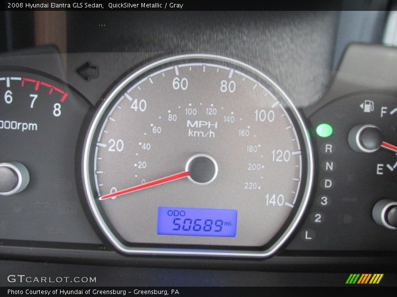 QuickSilver Metallic / Gray 2008 Hyundai Elantra GLS Sedan