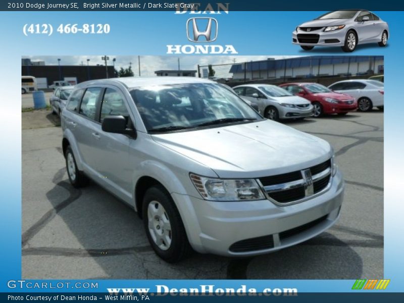 Bright Silver Metallic / Dark Slate Gray 2010 Dodge Journey SE