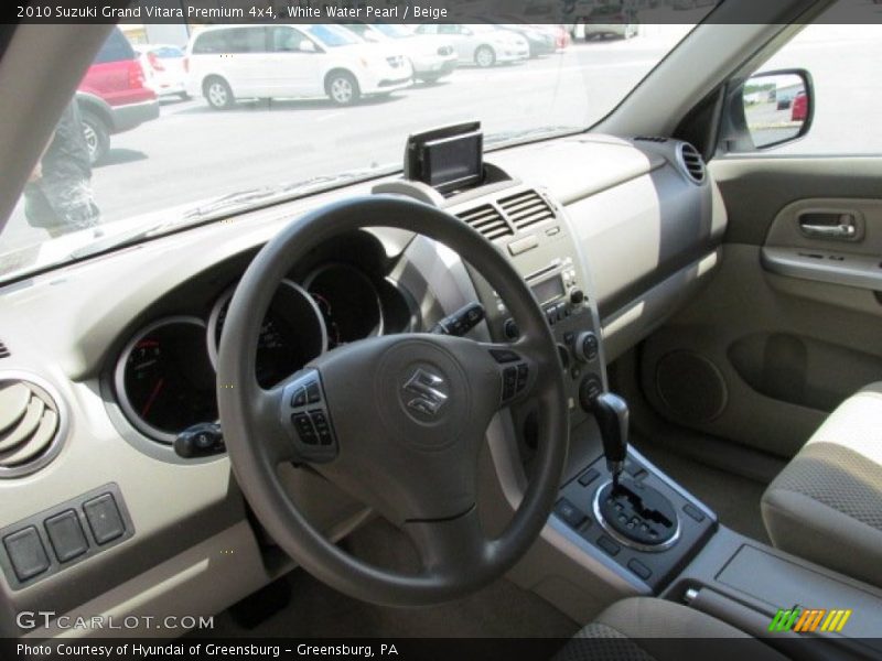 White Water Pearl / Beige 2010 Suzuki Grand Vitara Premium 4x4