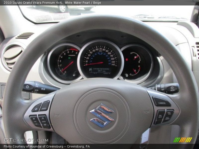 White Water Pearl / Beige 2010 Suzuki Grand Vitara Premium 4x4