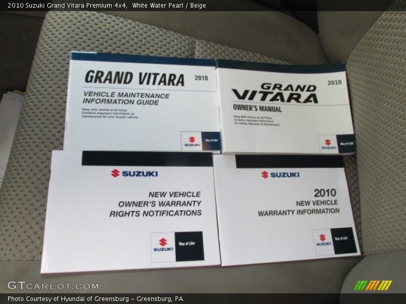 White Water Pearl / Beige 2010 Suzuki Grand Vitara Premium 4x4