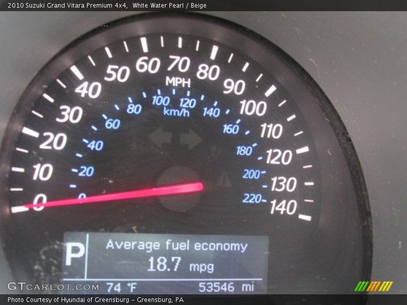 White Water Pearl / Beige 2010 Suzuki Grand Vitara Premium 4x4