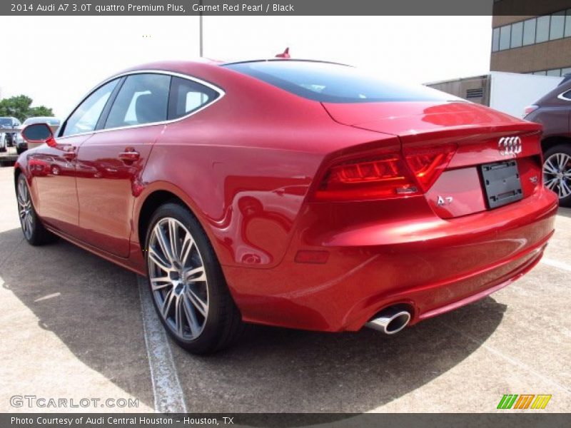 Garnet Red Pearl / Black 2014 Audi A7 3.0T quattro Premium Plus