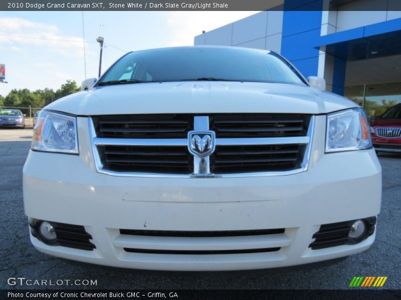 Stone White / Dark Slate Gray/Light Shale 2010 Dodge Grand Caravan SXT