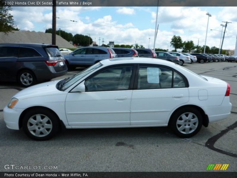Taffeta White / Beige 2002 Honda Civic EX Sedan
