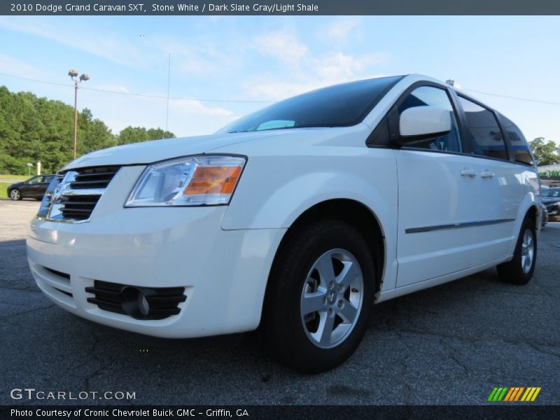 Stone White / Dark Slate Gray/Light Shale 2010 Dodge Grand Caravan SXT