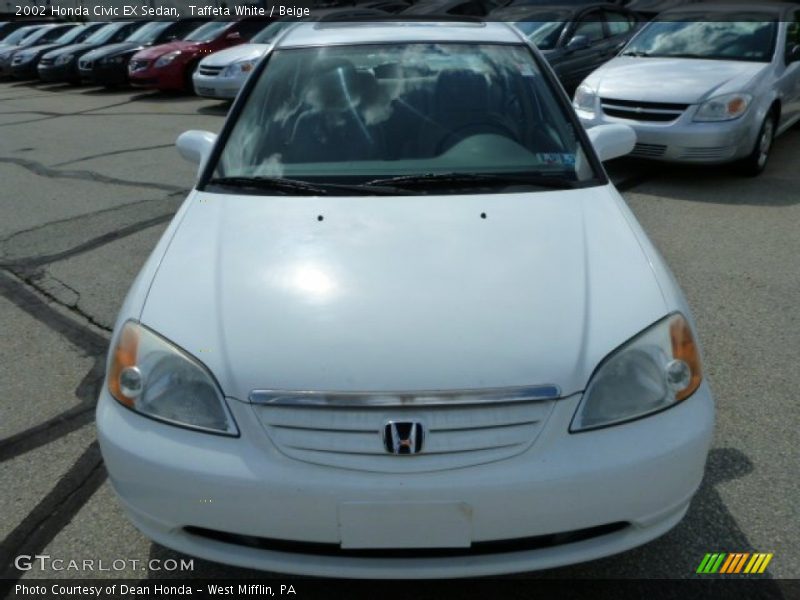 Taffeta White / Beige 2002 Honda Civic EX Sedan