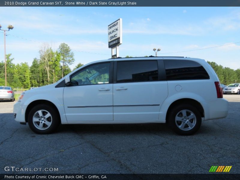 Stone White / Dark Slate Gray/Light Shale 2010 Dodge Grand Caravan SXT
