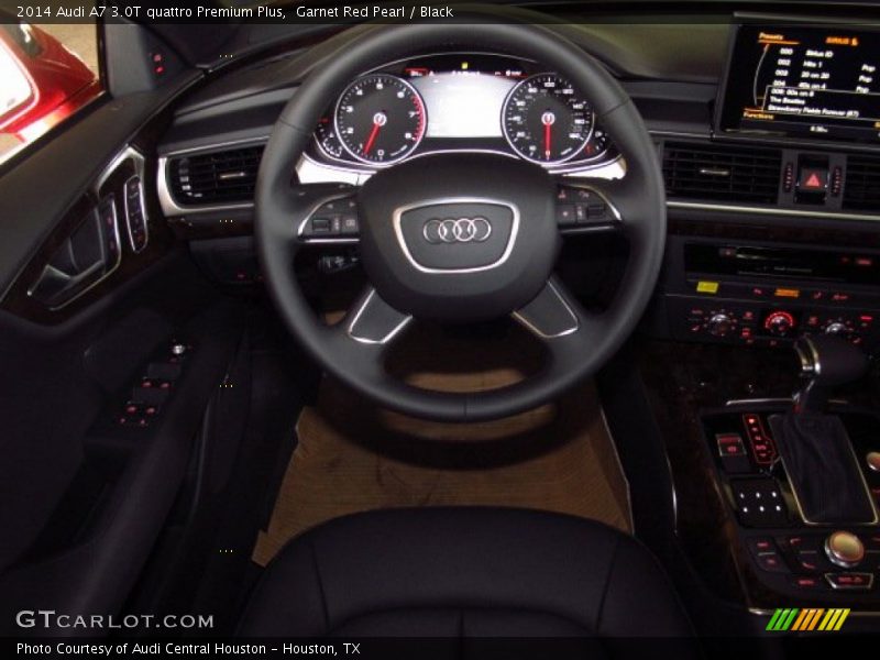 Garnet Red Pearl / Black 2014 Audi A7 3.0T quattro Premium Plus