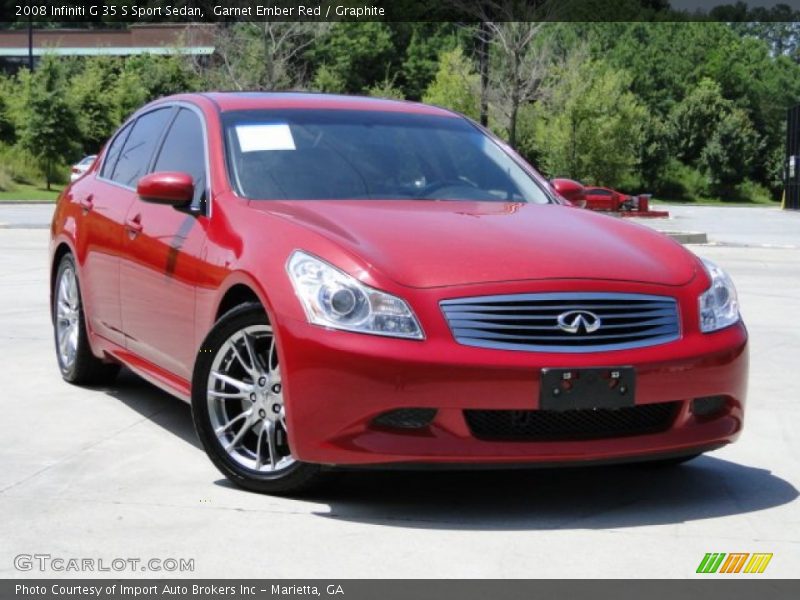 Garnet Ember Red / Graphite 2008 Infiniti G 35 S Sport Sedan