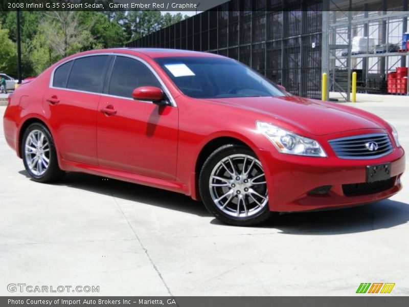 Garnet Ember Red / Graphite 2008 Infiniti G 35 S Sport Sedan