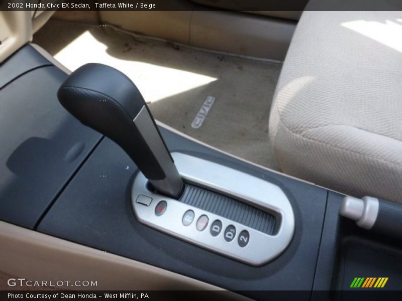Taffeta White / Beige 2002 Honda Civic EX Sedan