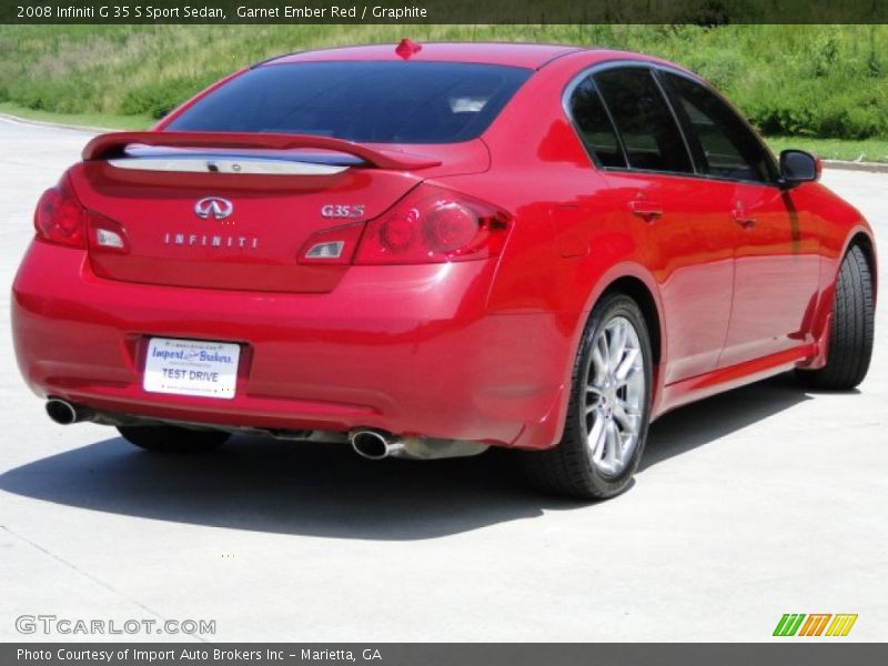 Garnet Ember Red / Graphite 2008 Infiniti G 35 S Sport Sedan