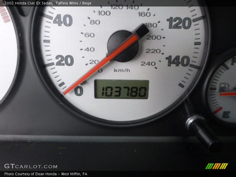 Taffeta White / Beige 2002 Honda Civic EX Sedan