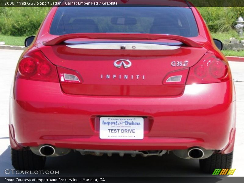 Garnet Ember Red / Graphite 2008 Infiniti G 35 S Sport Sedan