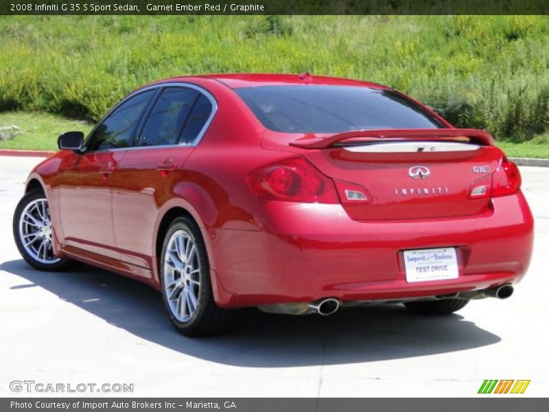 Garnet Ember Red / Graphite 2008 Infiniti G 35 S Sport Sedan