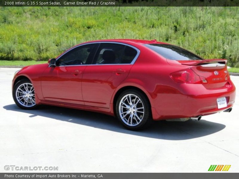 Garnet Ember Red / Graphite 2008 Infiniti G 35 S Sport Sedan