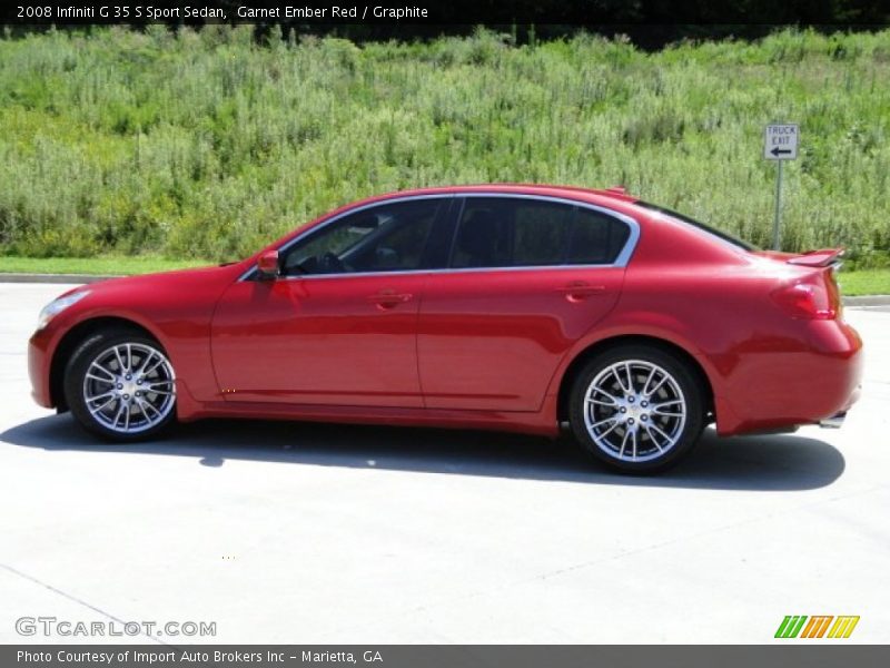Garnet Ember Red / Graphite 2008 Infiniti G 35 S Sport Sedan