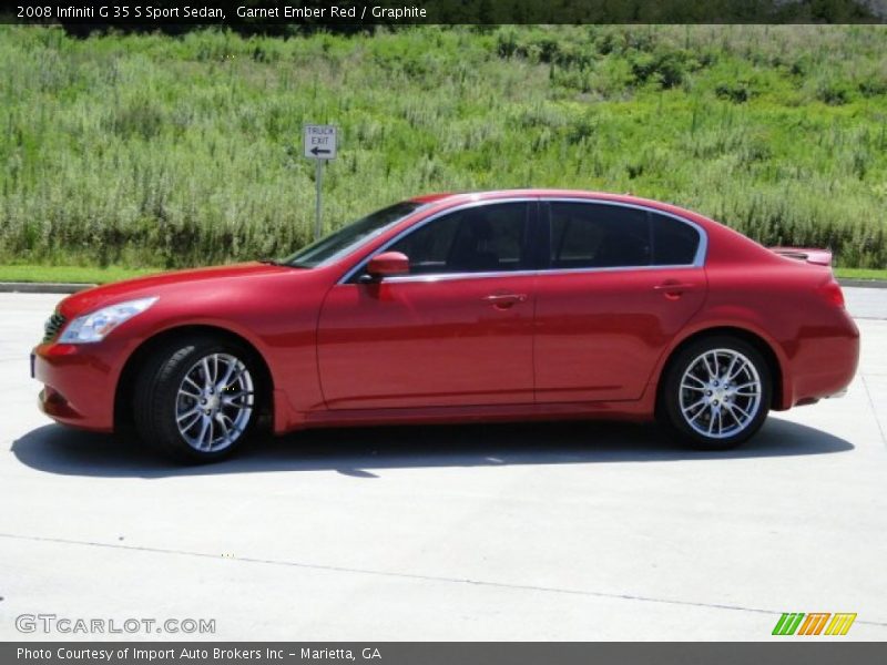 Garnet Ember Red / Graphite 2008 Infiniti G 35 S Sport Sedan
