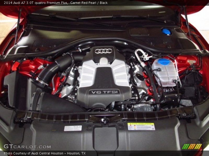 Garnet Red Pearl / Black 2014 Audi A7 3.0T quattro Premium Plus