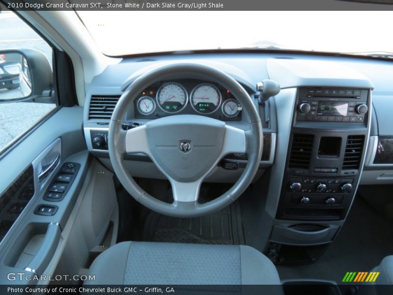 Stone White / Dark Slate Gray/Light Shale 2010 Dodge Grand Caravan SXT