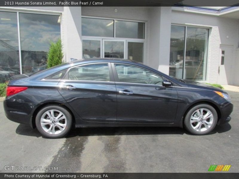 Pacific Blue Pearl / Camel 2013 Hyundai Sonata Limited