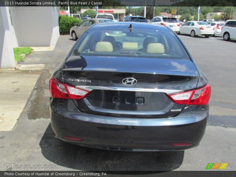 Pacific Blue Pearl / Camel 2013 Hyundai Sonata Limited