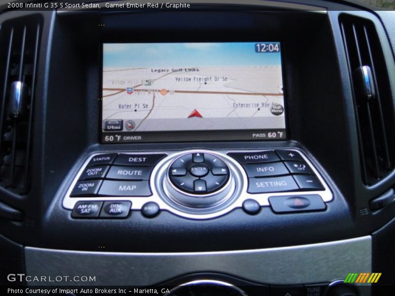 Navigation of 2008 G 35 S Sport Sedan